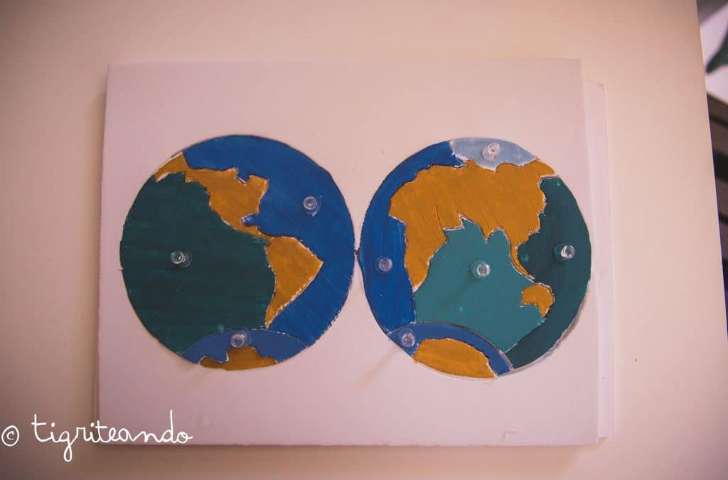 Mapa de los oceanos Montessori