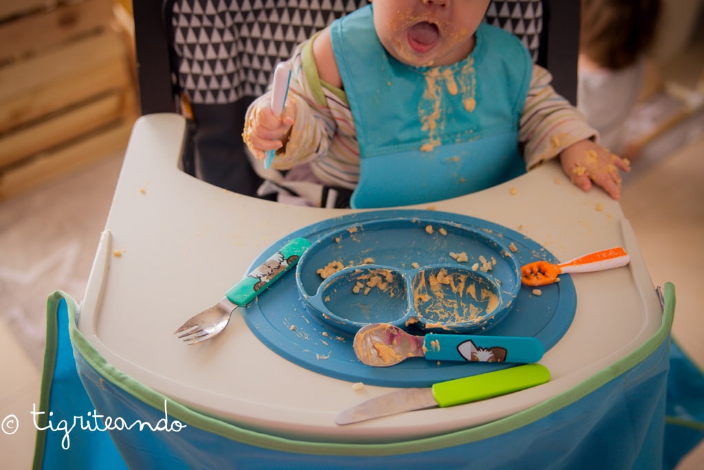 Cucharas o Precucharas de Bebe para Aprendizaje/Juego de 2 cucharas de  Silicona Especial para Purés. (Azul-Naranja) : .es: Bebé